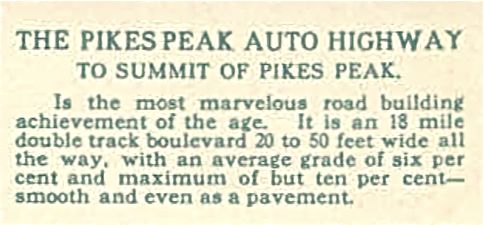 1940 Pikes Peak Auto Racing Photos on The Pikes Peak Auto Highway