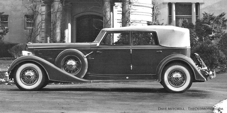 1933 Packard Model 906 Twelve Dietrich Convertible Sedan