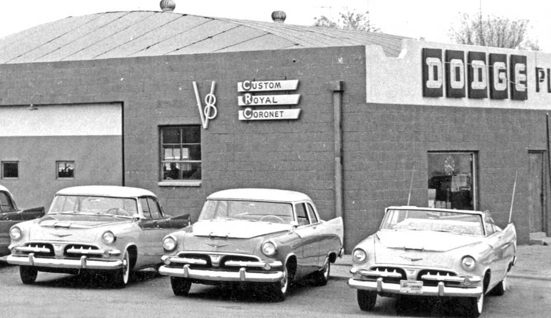 1956 Dodge Line-Up at a Banning, California Dealership ...