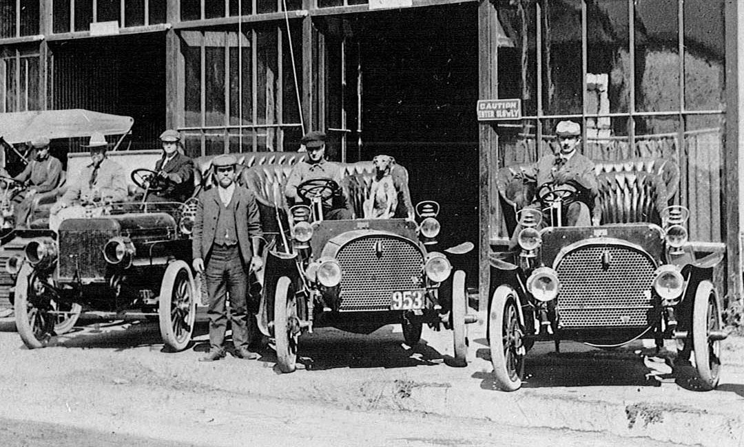 Exceptional Early Photograph The Stockton Automobile Co Garage