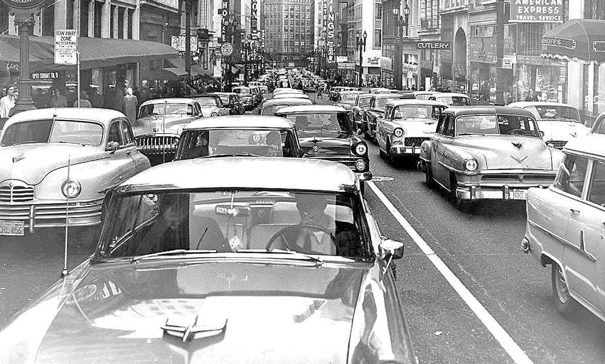 Mid 1950s San Francisco Rush Hour Traffic The Old Motor