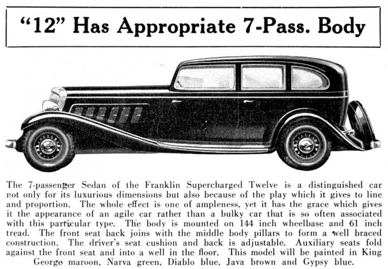 April 1, 1932 - Franklin introduces its V12 - This Day in Automotive History